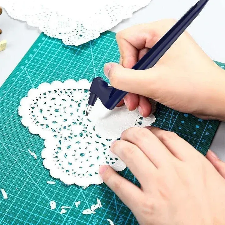 360-Grad Papierschneider - Präzises Bastelmesser für komplexe Formen