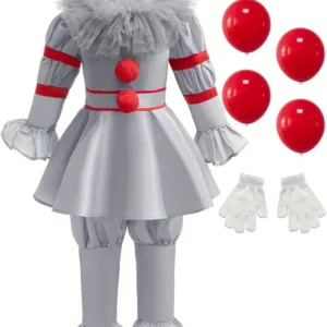 Halloween Clown Costume Victorian Style Dress with Ruffles - Product showcase