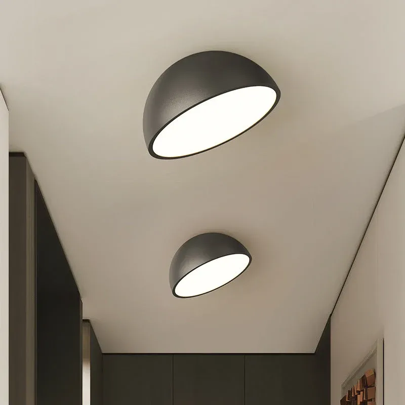 Modern Semicircular Ceiling Light Sleek Metal Hemisphere Design - Product showcase