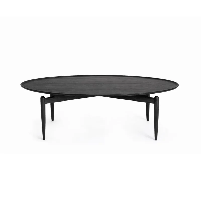 Slow Oval Couchtisch, Schwarz Eiche von Stellar Works