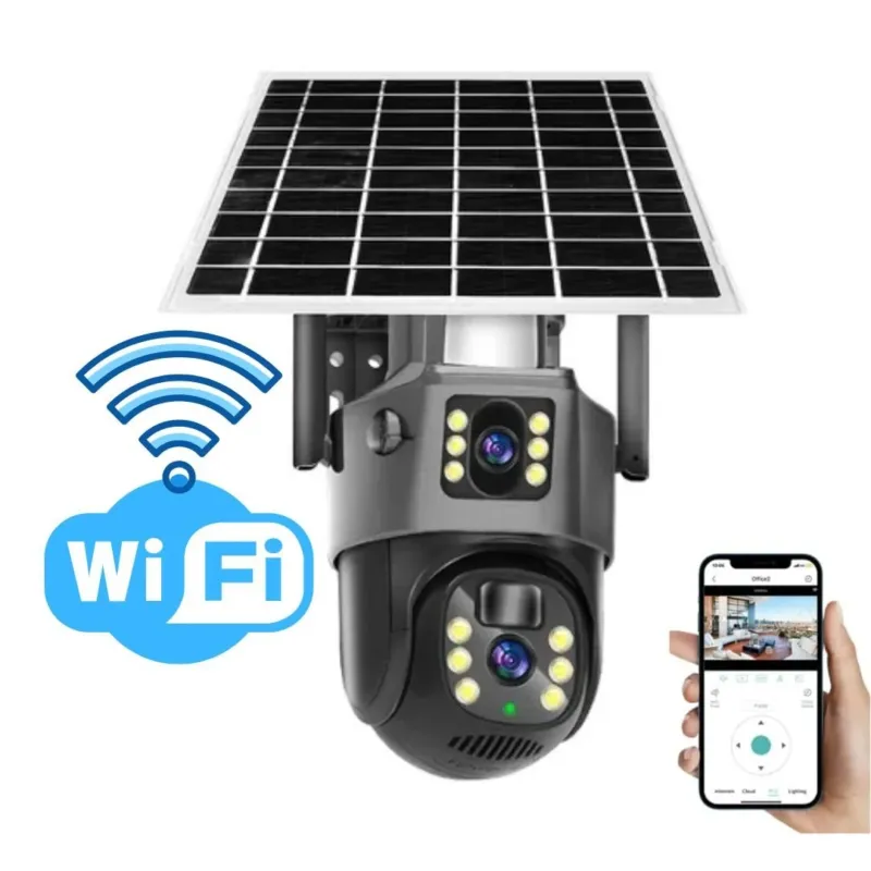 Solar Security Camera 4K Wireless Surveillance with 360 Rotation - Product example