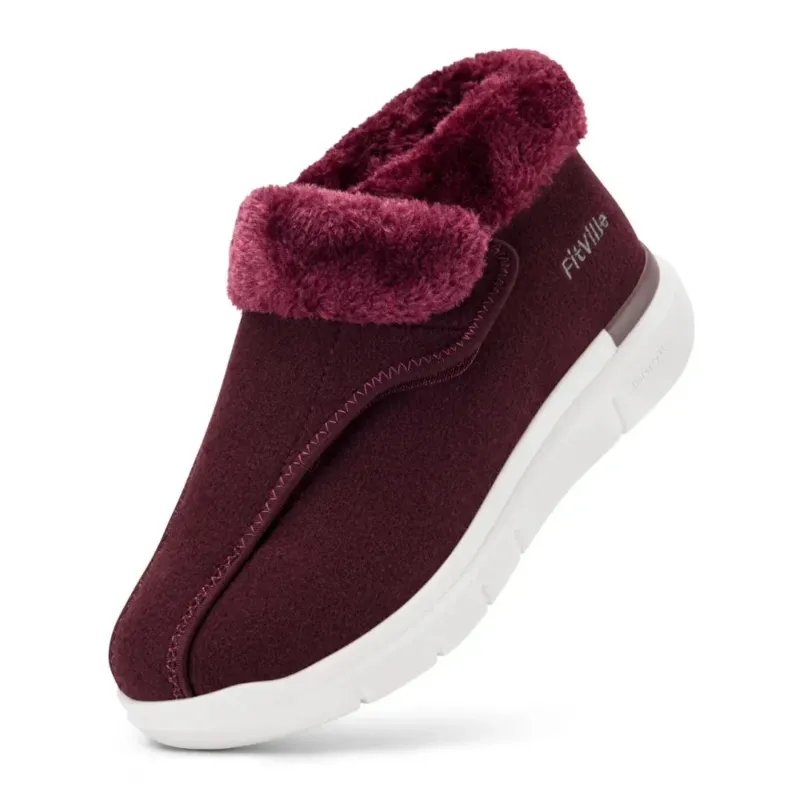 Womens Orthopedic Slippers Plush Faux Fur Winter Comfort - Product detail 4