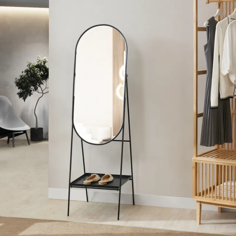 Standspiegel Perano mit Ablage 160 x 46 cm [en.casa] - premiumXL