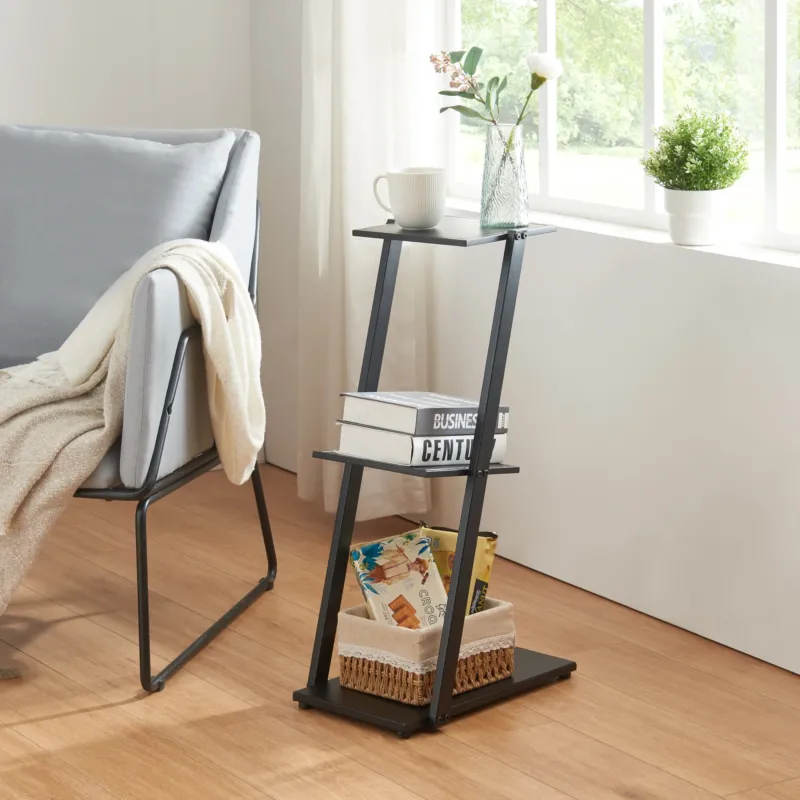 Standregal Rollag 72x40x25cm aus Metall Schwarz [en.casa] - premiumXL