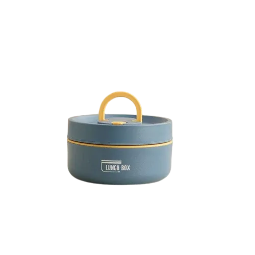 Insulated Stainless Steel Lunch Box Double Container Set with Thermal Bag - Detailed view