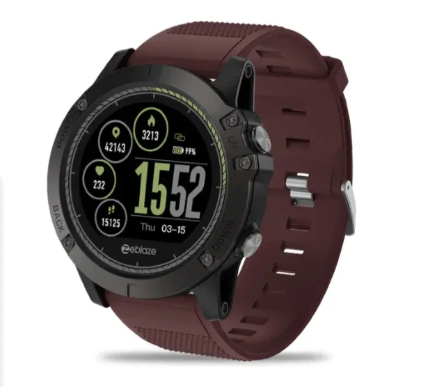 Smart Fitness Watch 3D Interface With Health Monitoring - Detailed view