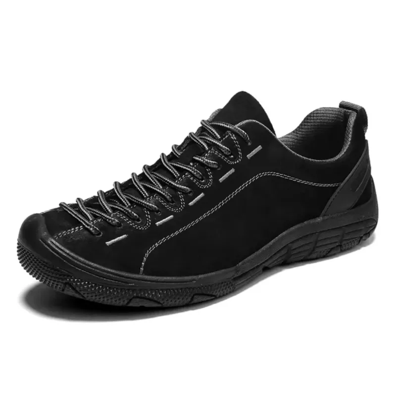 Mens Suede Walking Sneakers Flexible Sole Comfort Design - Detailed view
