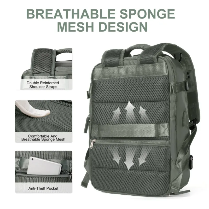 Womens Travel Backpack 35L Water-Repellent with USB Charging Port - Product example