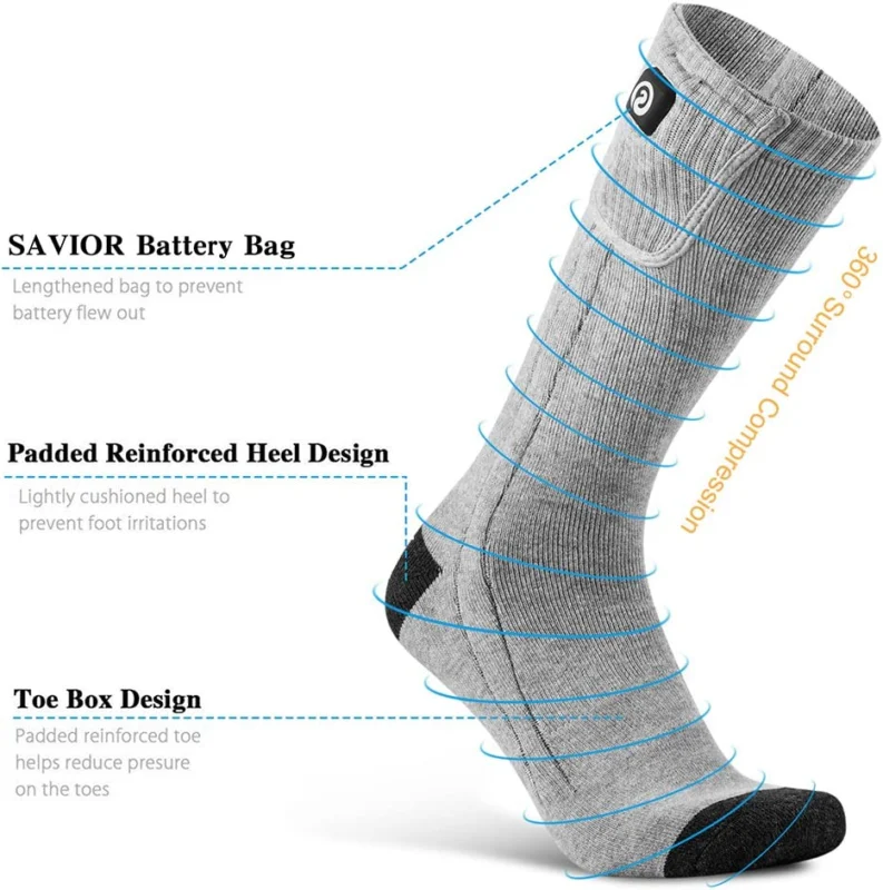 Rechargeable Heated Socks Premium Battery Powered Winter Warmth - Product example
