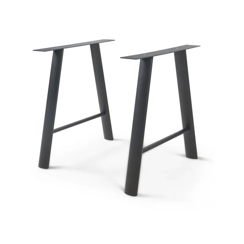 Tischgestell 2er Set Hullem Stahl 72x70x10 cm Schwarz [en.casa]