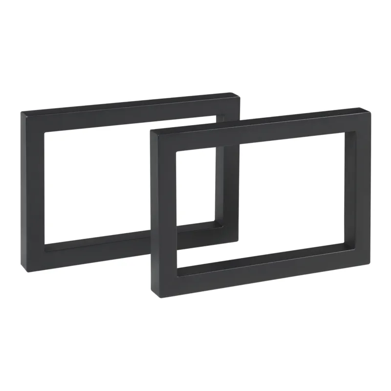 Tischgestell 2er Set Lunderskov 35x50cm Schwarz [en.casa] - premiumXL
