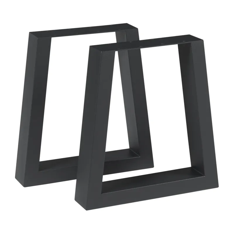Tischgestell 2er Set Marstal 42x40cm Schwarz [en.casa] - premiumXL