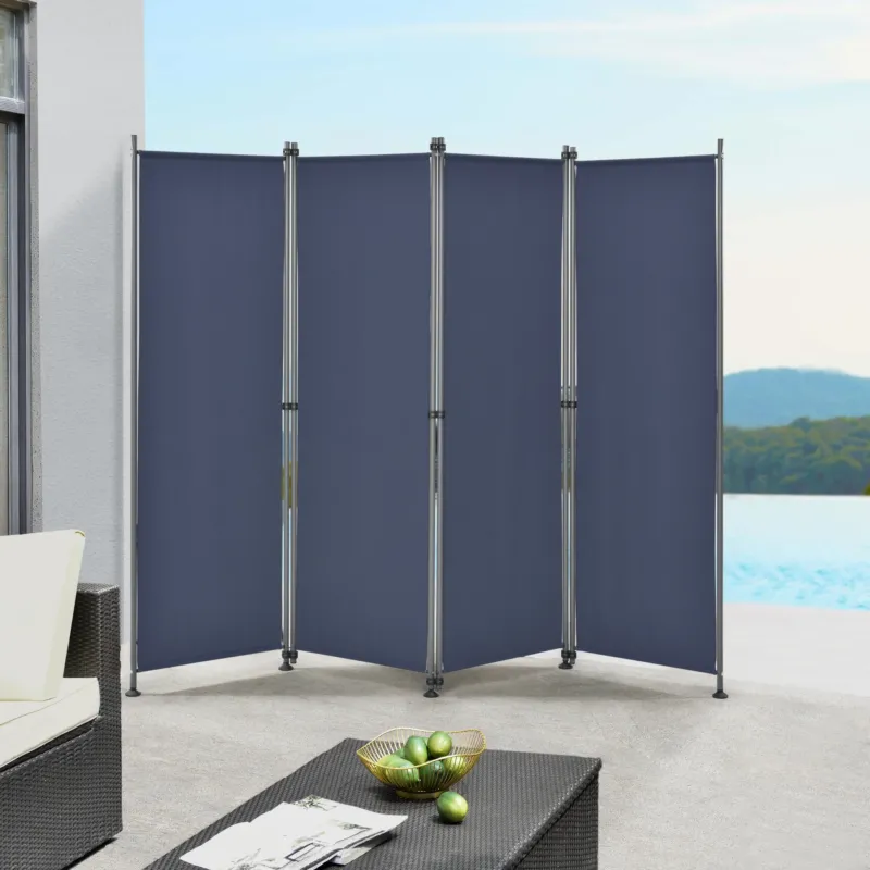 Trennwand Modica Outdoor 170x215 cm vierteilig in versch. Farben pro.tec - premiumXL