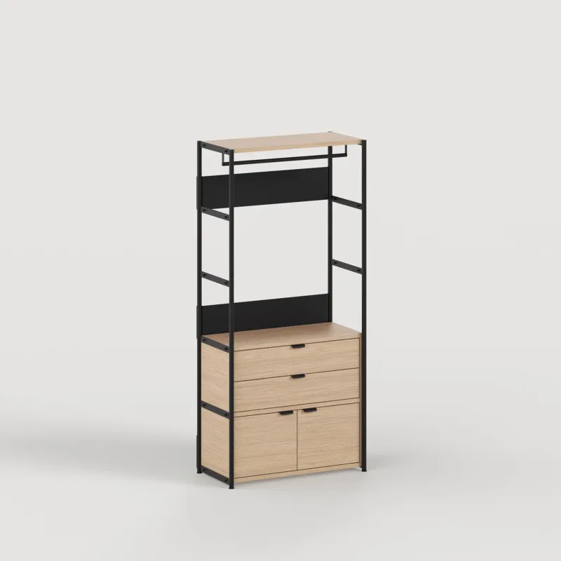 Penderie UNIT - H180 à 215 x L84cm - bois éco-certifié