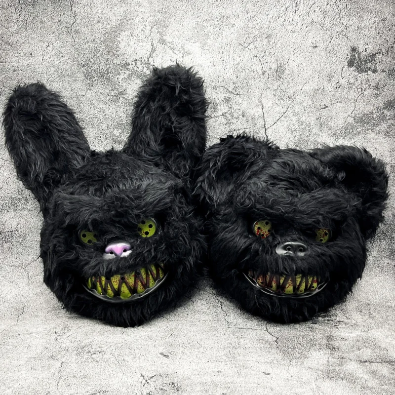 Halloween Furry Mask Black Monster Character Design - Detailed view