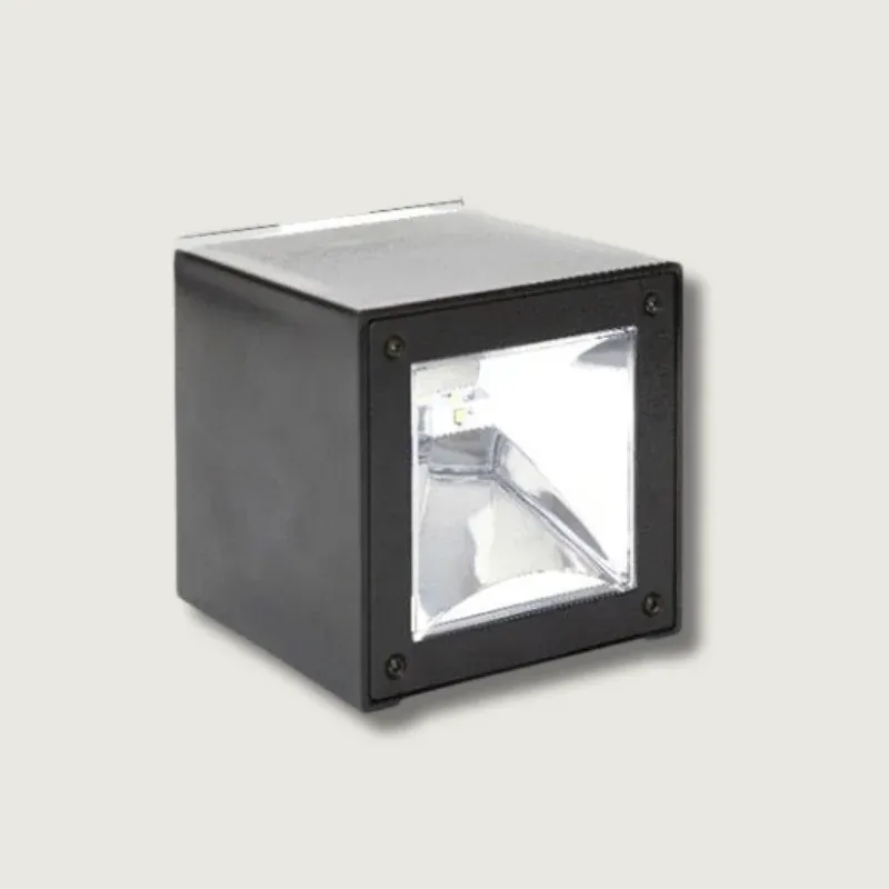 Modern Outdoor Wall Light Solar Powered Cube Design - Product showcase