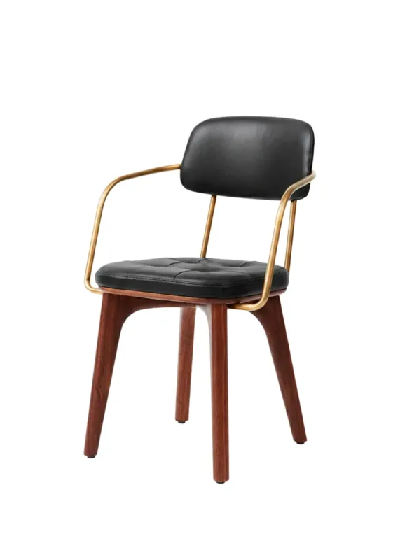 Utility Armchair U Walnut natural Camo Sierra Black von Stellar Works