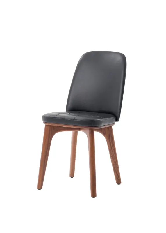 Utility Highback Chair Walnut natural Camo Sierra Black von Stellar Works