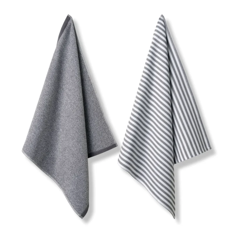 Vandyck Pure Kitchen keukentextiel Off Black (KILA23201 198) keukendoeken - handdoek en theedoek