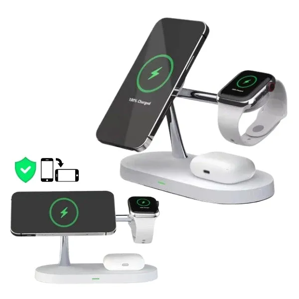 Wireless Charging Station 4-in-1 Multi Device Stand with LED Light - Product detail 4