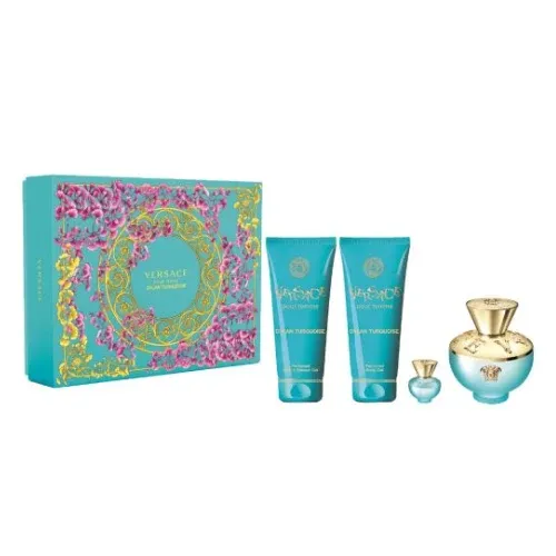 Versace Dylan Turquoise Geschenkset 100 ml Eau de Toilet + bath & showergel + mini 5ml Eau de Toilet set