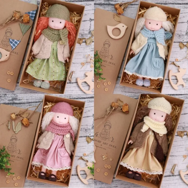 Waldorf Dress Up Doll Handmade Plush With Interchangeable Outfits - Product showcase