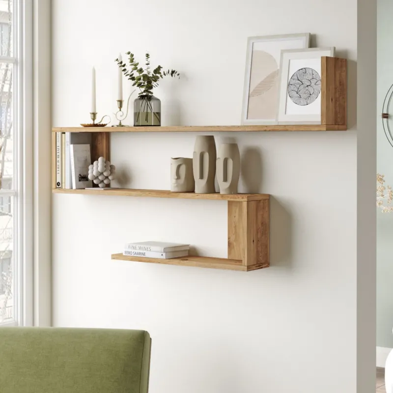 Wandregal Kitee 120 x 14,5 x 71,5 cm in versch. Farben [en.casa] - premiumXL
