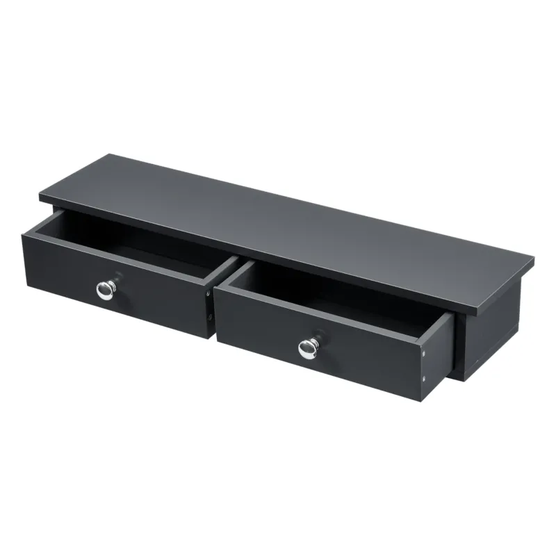 Wandregal Geeste 60x15x10 cm mit 2 Schubladen [en.casa] - premiumXL