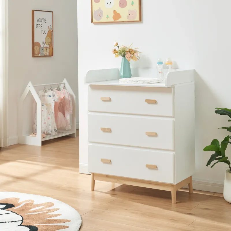 Wickelkommode Sarievn mit Wickelauflage 100x80x53 cm [en.casa]