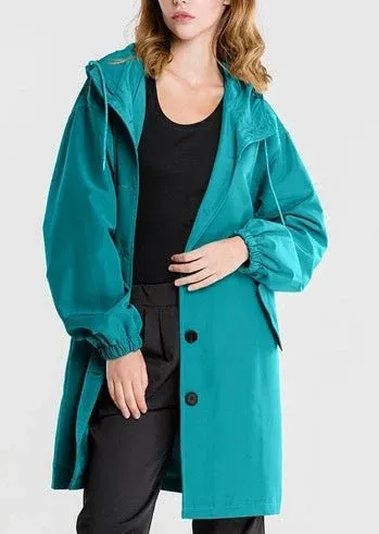 Womens Lightweight Windbreaker Mid-Length Hooded Design - Product showcase