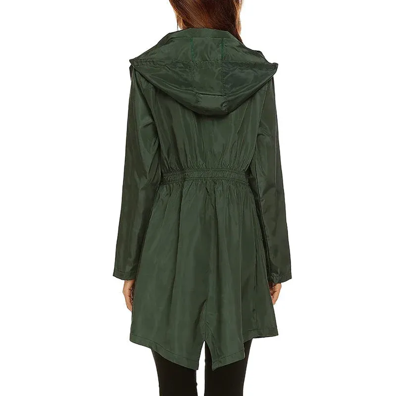 Essential Rain Coat Lightweight Water-Resistant Cinched Waist Design - Product detail 4