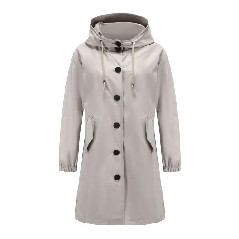 Waterproof Rain Jacket Lightweight Hooded Windbreaker - Product example