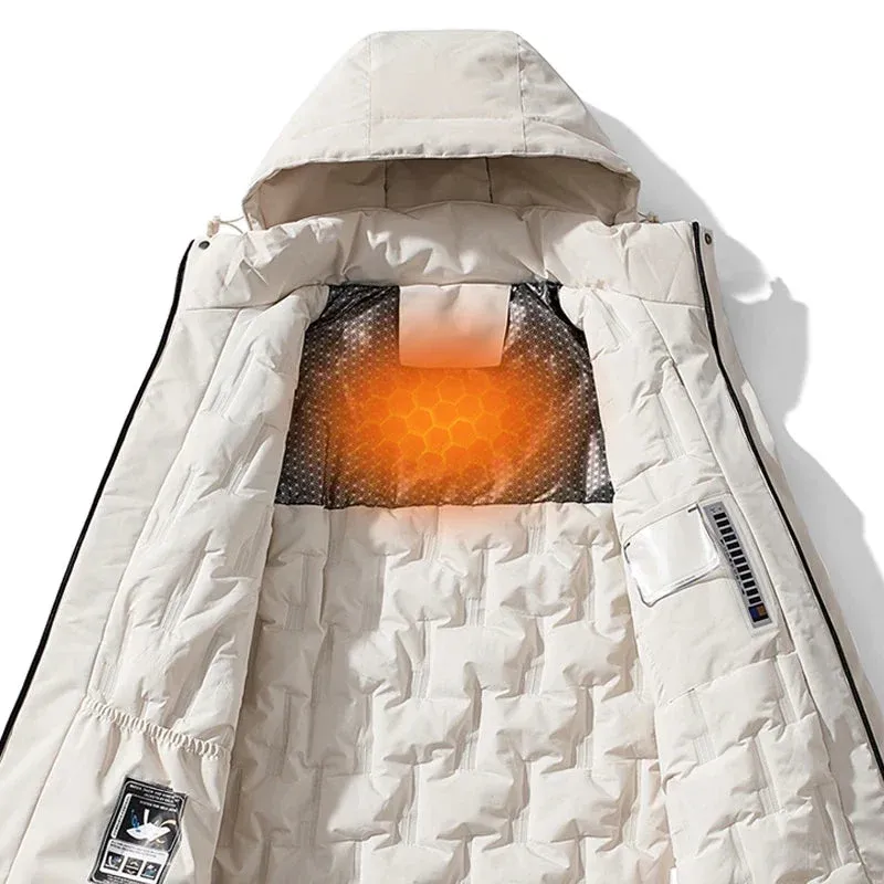 Outdoor Quilted Jacket Water-Resistant Pink Panel Design - Product example