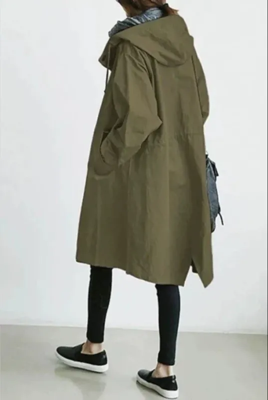 Essential Waterproof Rain Jacket Lightweight Hooded Womens Windbreaker - Product example