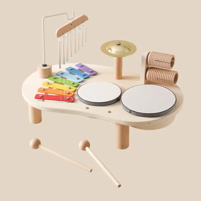 Musical Learning Table Multi-Instrument Wooden Activity Set - Detailed view