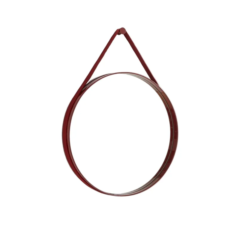 Strap Mirror No 2 Ø50 Red - Spiegel von HAY