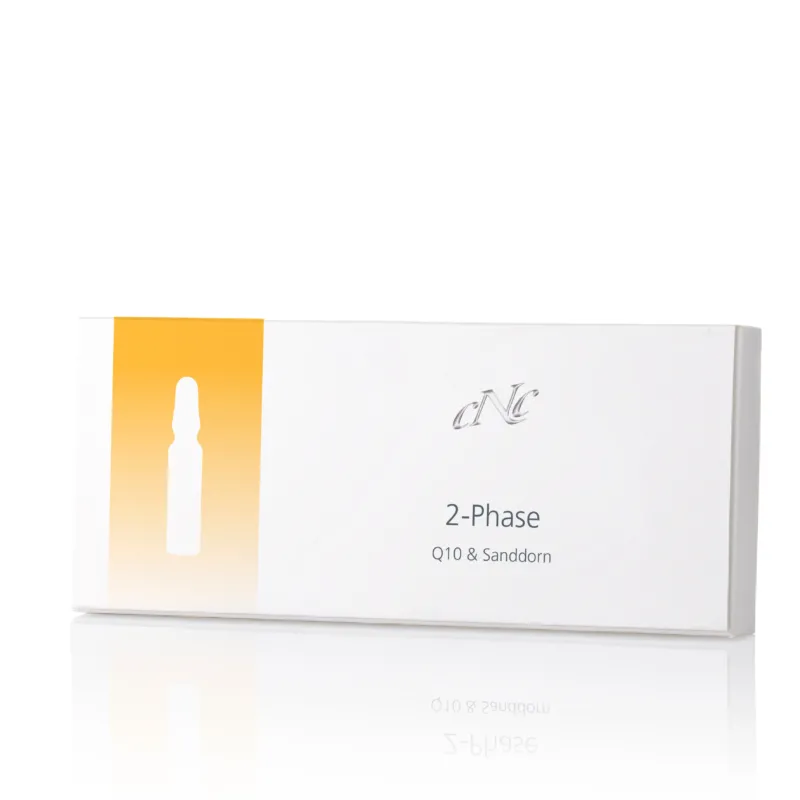 CNC 2-Phase Q10 & Sanddorn Ampullen – Mischung aus Q10, Sanddornöl und Vitamin E aktiviert sie die natürlichen Regenerationsprozesse deiner Haut., 10x2ml, 10er Packung