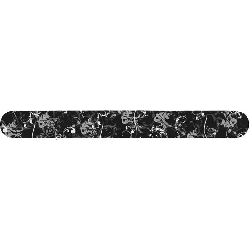 CNC Profi Nagelfeile mit Motivdruck silberne Ornamente – Profi Feile zum Feilen von Natur- und Gelnägeln. Körnung: 240 beidseitig Länge: 18 cm, 1St.