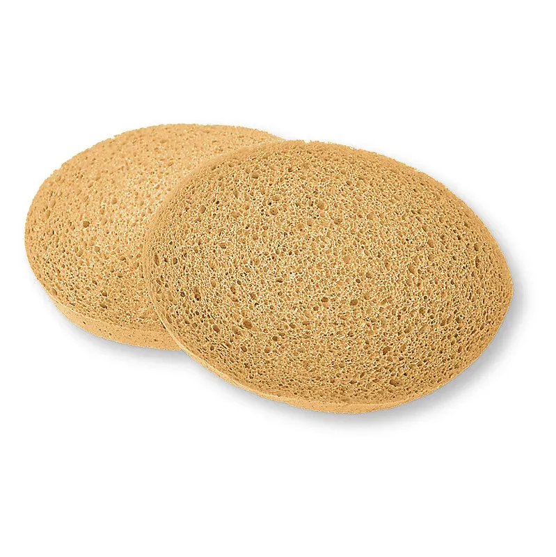 CNC Reinigungsschwamm natur – Reinigungsschwamm aus Cellulose. Oval - Durchmesser ca. 10cm, 2er Pack