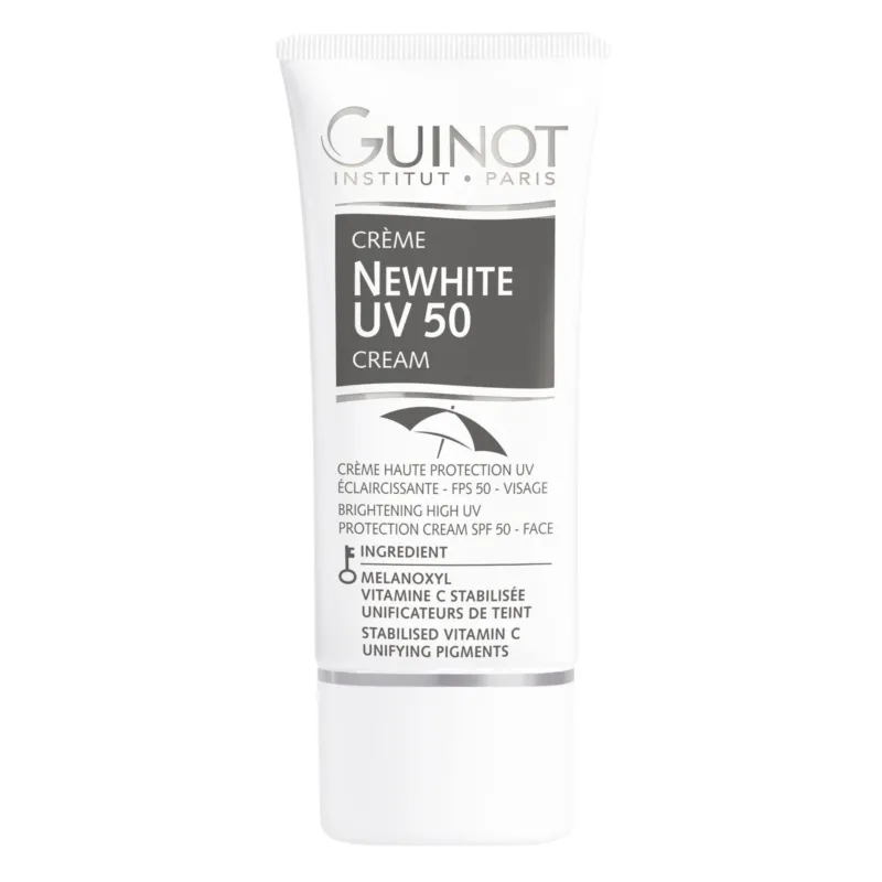 GUINOT Crème Newhite UV Shield mit LSF 50 – Aufhellende Sonnenpflege, 30ml