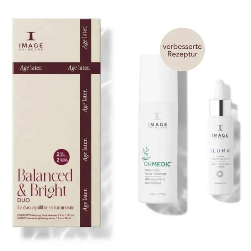IMAGE SKINCARE the BALANCED & BRIGHT duo – Holiday Set 2026, 177ml+30ml, Einzelprodukte und Umkarton