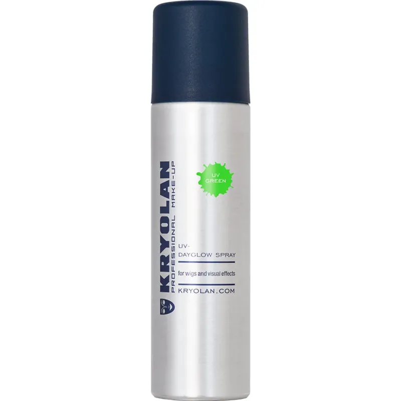 KLAPP UV-Dayglow Spray green – für Haare und Perücken mit UV-Effekt, 150ml