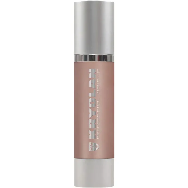KRYOLAN Shimmering Event Foundation golden beige – Fluid-Foundation mit Glow-Effekt & Sonnenschutz, 50ml, Pumpspender
