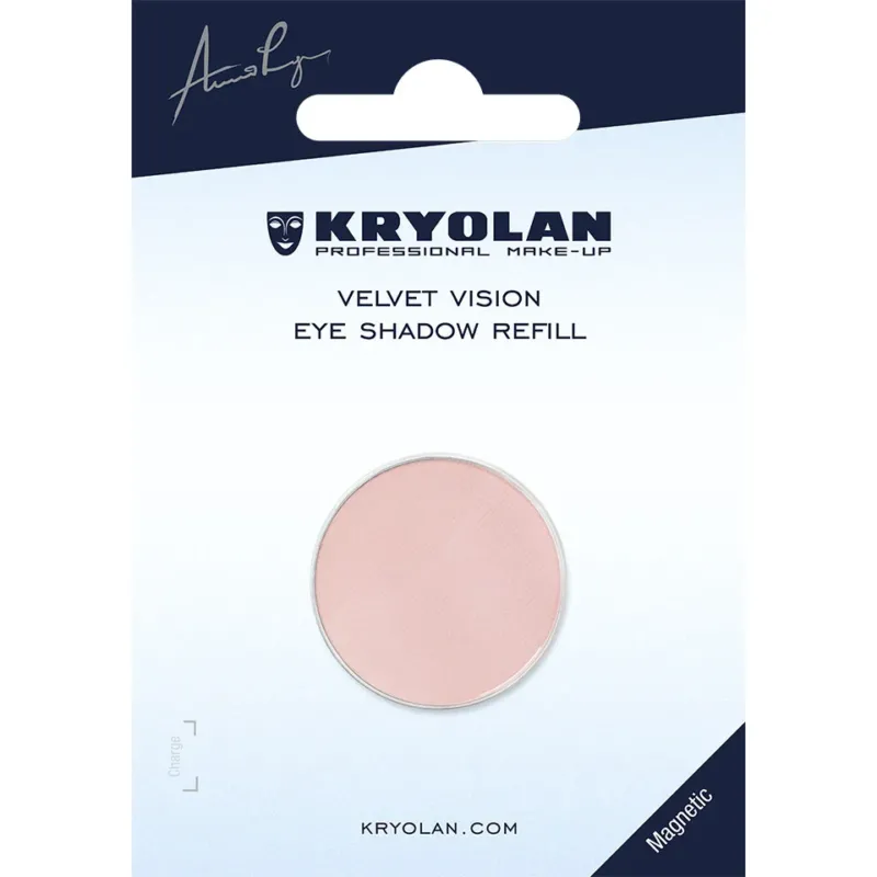 KRYOLAN Velvet Vision Eye Shadow Nachfüller pale rose – magnetisch, 27 mm, 1.5g, in Verpackung