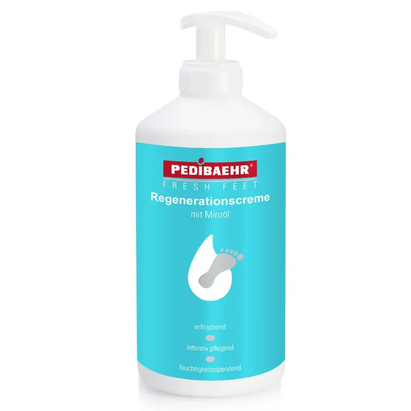 PEDIBAEHR fresh feet Regenerationscreme mit Minzöl, 500ml, Pumpflasche