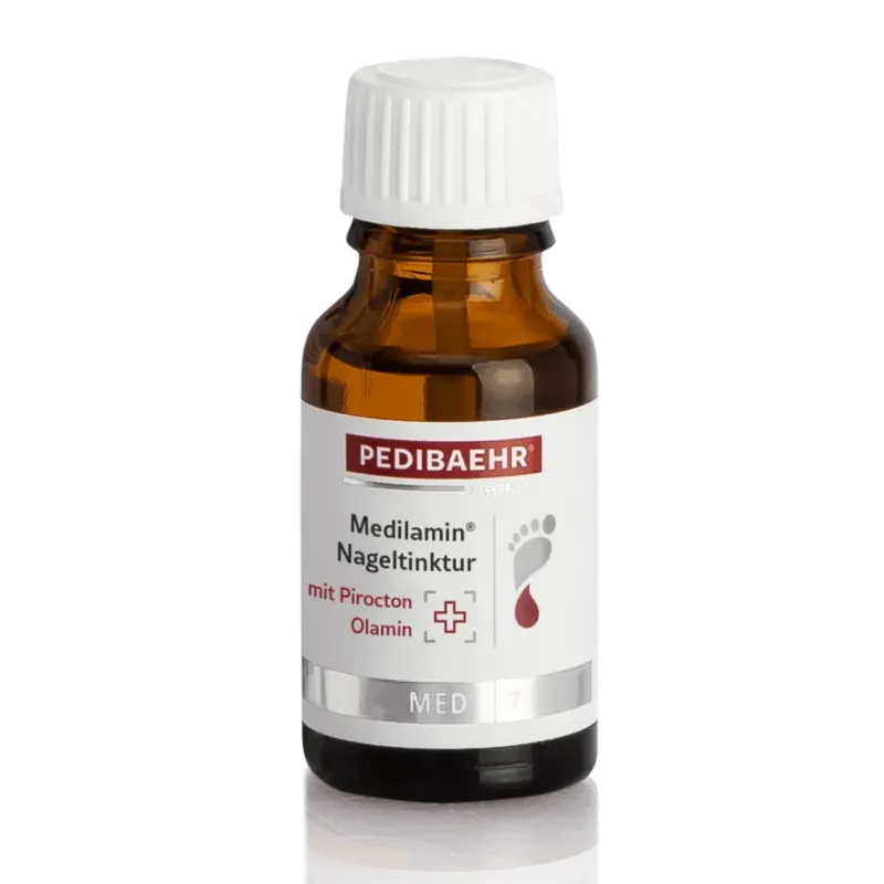 PEDIBAEHR Medilamin® Nageltinktur in Pinselflasche – für pilzbefallene Nägel, 15ml, Pinselflasche