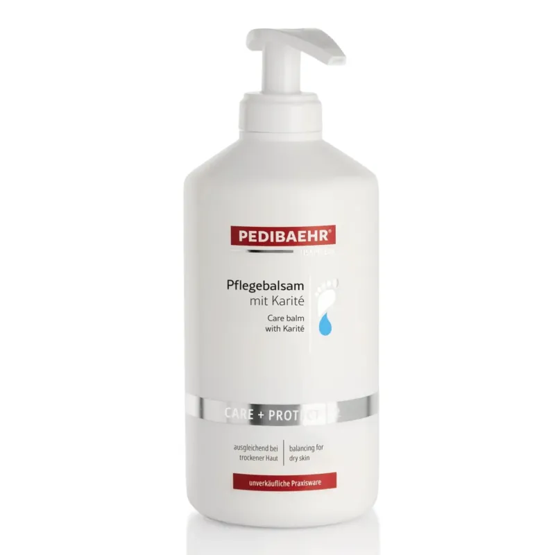 PEDIBAEHR Pflegebalsam mit Karité – regenerierende Pflege für die Füße, 500ml, Flasche mit Pumpspender