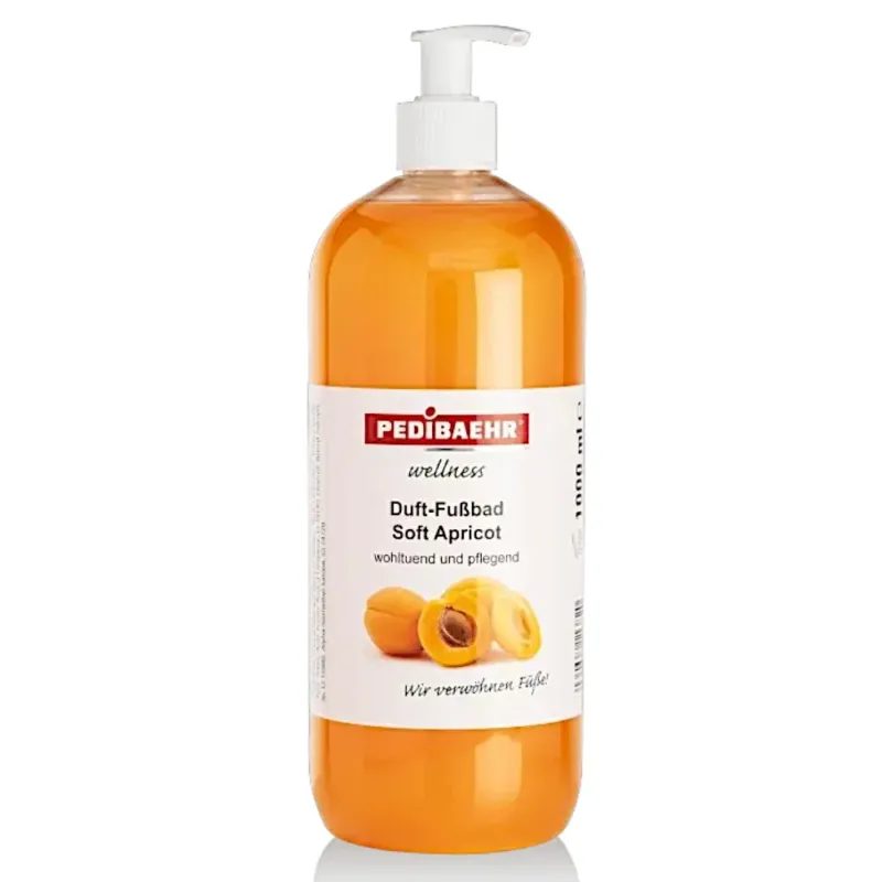 PEDIBAEHR Wellness Duft-Fussbad Soft Apricot, 1000ml, Flasche