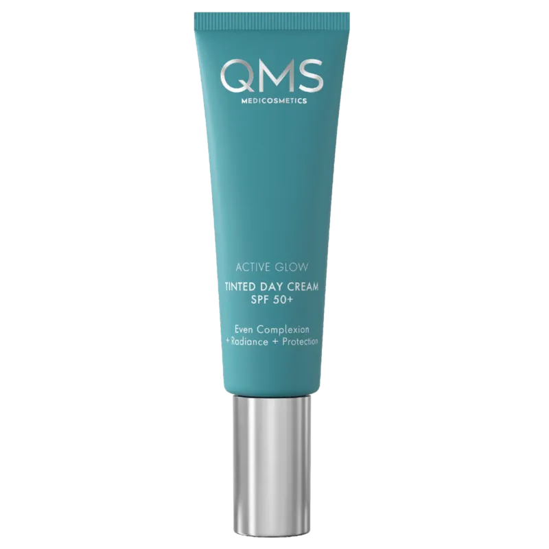 QMS Active Glow SPF50+ Tinted Day Cream – getönter Sonnenschutz, 50ml, Tube