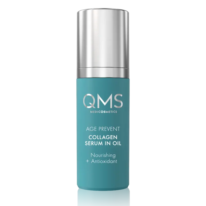 QMS Age Prevent Collagen Serum in Oil – zur Regeneration gestresster Haut, 30ml, Pumpspender